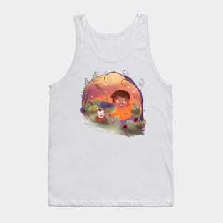 The boy with the bear Tank Top